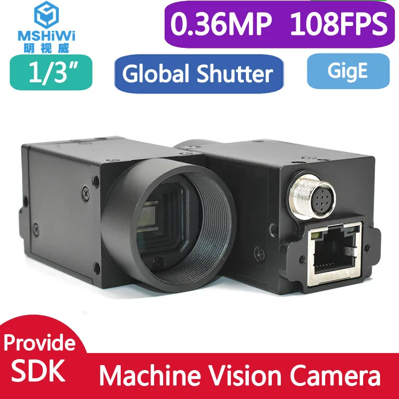 Монохромная глобальная камера с затвором Gigabit GIGE 0.36MP + SDK поддержка операционной