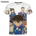 Новинка 2021, летняя футболка с 3D принтом знаменитого детектива Конана, мужская и женская мягкая футболка, Повседневная Свободная футболка, мужская спортивная уличная футболка
