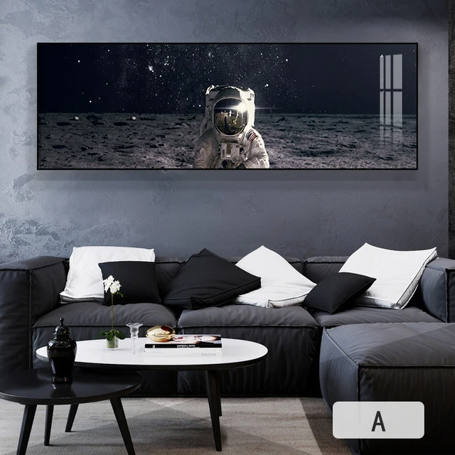 Solar System Canvas Painting Wall Art Planet Paintings Space Astronaut Posters Prints for Living Room Decor Bedside Cuadros | Дом и сад