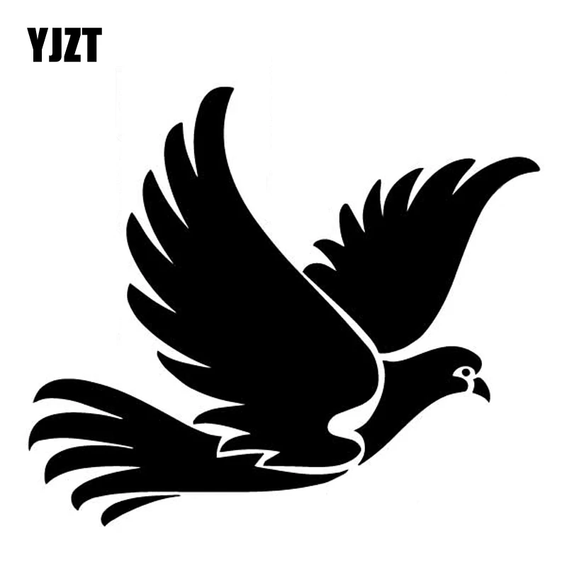 

YJZT 16.1CM*13.9CM Bird Decorate Accessories Car Trunk Pattern Vinyl Decal Car Stickers Black/Silver C4-2925