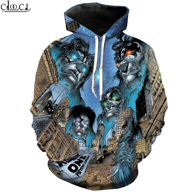 

HX Newest KISS Rock Band Hoodie Men Women Sweatshirts Hoody 3D Print Fashion Harajuku Casual Hooded Tracksuit Drop Shipping