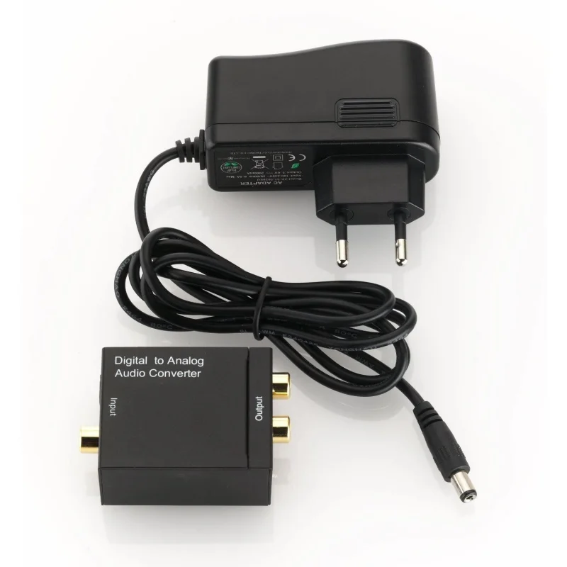 Цифровой Toslink / SPDIF в аналоговый стерео 2 x RCA аудио конвертер цифровой (Toslink &