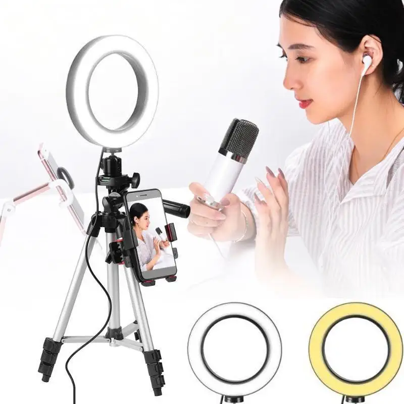 

7.9-inch Led Fill Light Dimmable Ring Portable Ring Light with Tripod