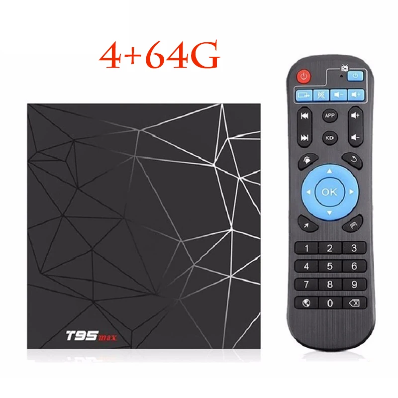 4G 64G 4 Гб ram 64 Гб rom 6K Smart tv BOX Android 9,0 T95 MAX Allwinner H6 четырехъядерный 2,4G Wifi Youtube 16G/32G T95MAX PK TX6 телеприставка - Цвет: 4G 64G