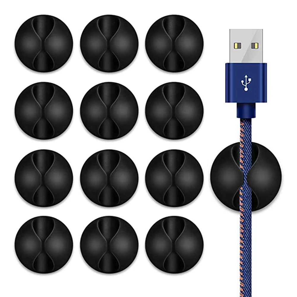 

High Quality Car Data Cord Cable Mount Wires Fixing Clips Desk Wall USB Wire Cable Line Fastener Clip Organizer Auto Line Clips