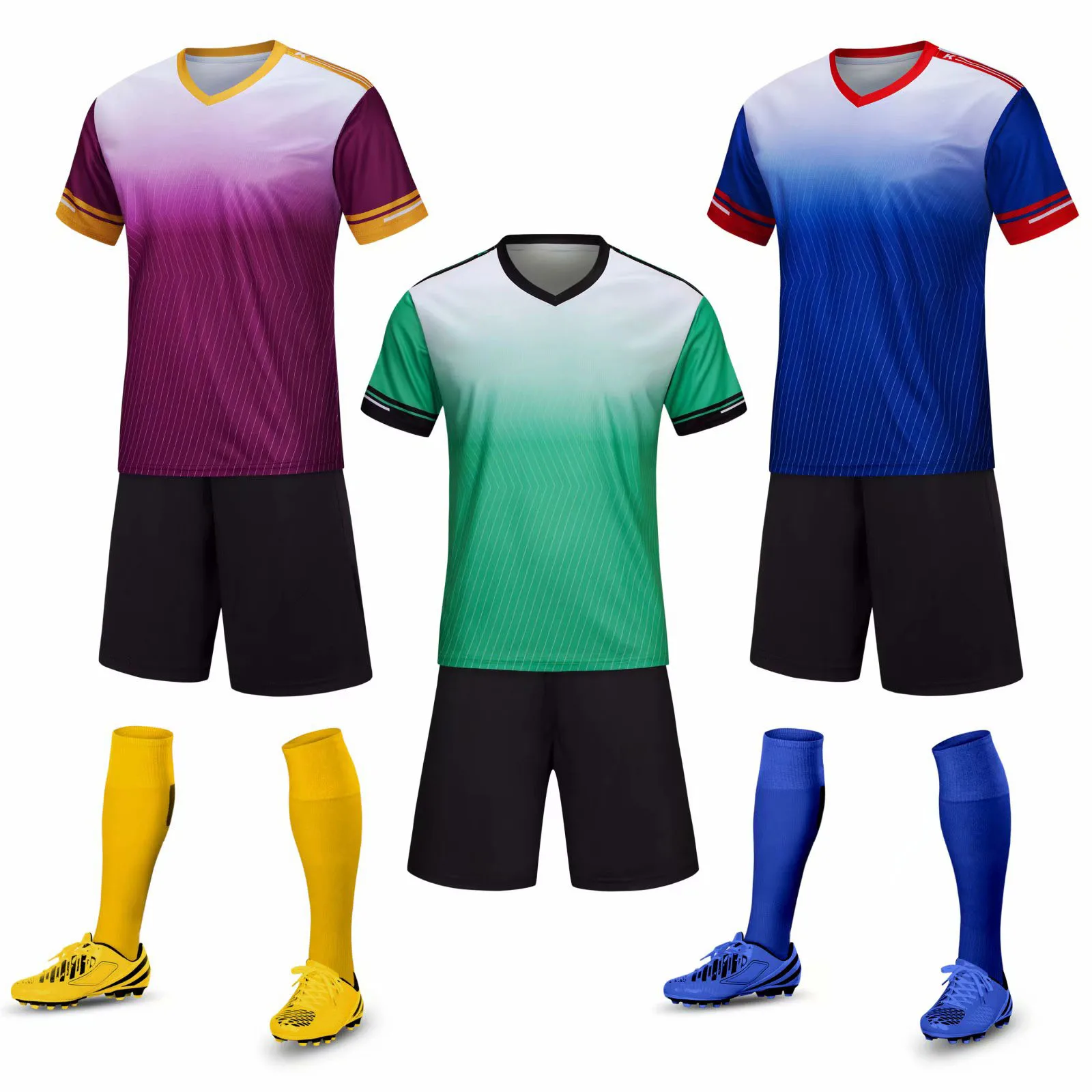 

Новые мужские футбольные Джерси, Молодежные футбольные комплекты на заказ, шорты с карманом, мужская футбольная форма, спортивные костюмы ...