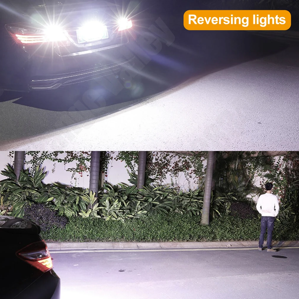 

2PCS T15 W16W SMD LED Car Auto Reversing Lamps Stop Light Back up Lights Reverse Bulb DC 12V