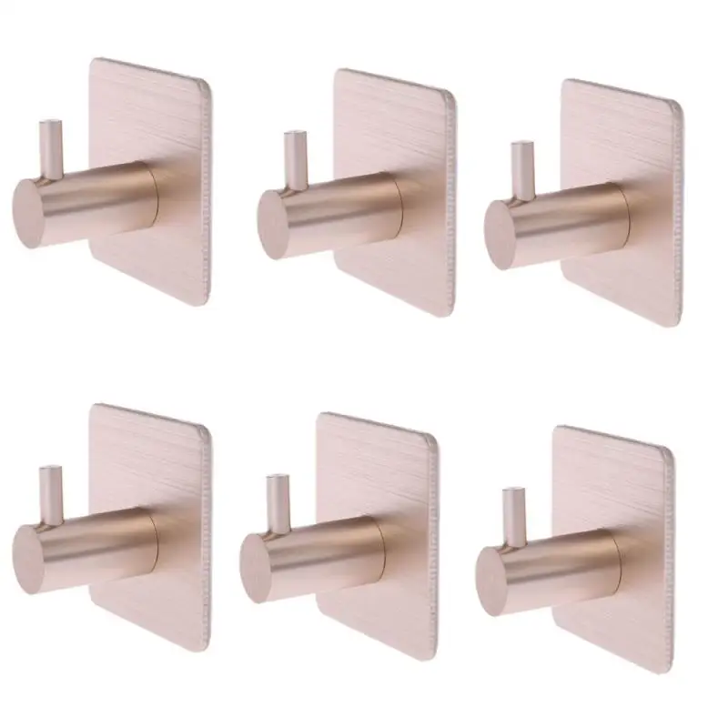 

4/5/6pcs Aluminum Alloy Multi-Purpose Hooks Home Key Holder Convenient Kitchen Towel Rack Black/Gold/Silver Durable Storage Hook