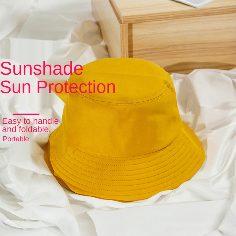 

Ins Summer Sunscreen Hat Ladies Children Beach Fisherman Hat Korean Style Fashion All-Match Parent-Child Bucket Hat Female