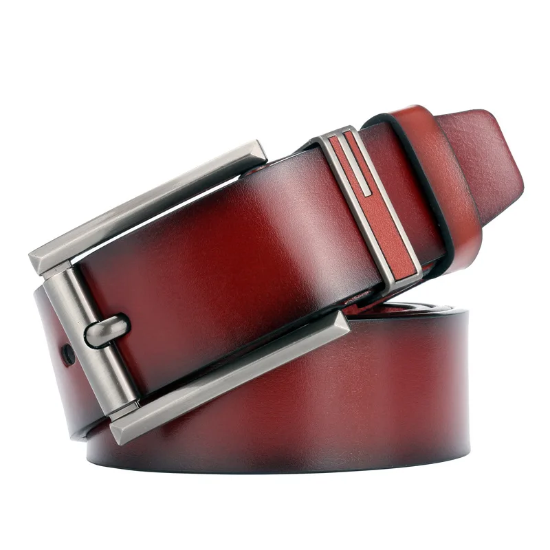 2020 NEW Men's Pin Buckle Belt Vintage Men's Belt Casual Leather Belt