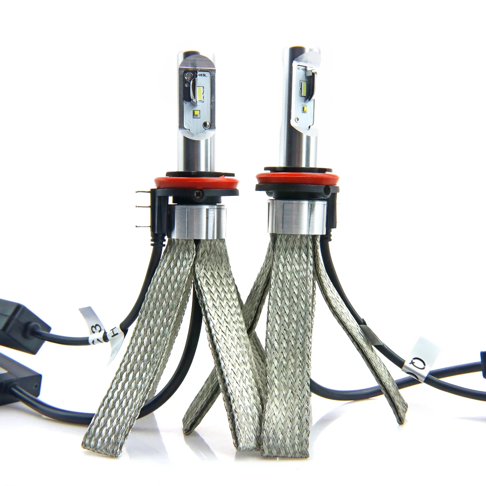 H7 led H4 H15 H11 D1S D2S H8 6000K белый луч h7 Canbus Бесплатная ошибка Epistar чип лампа автомобильный