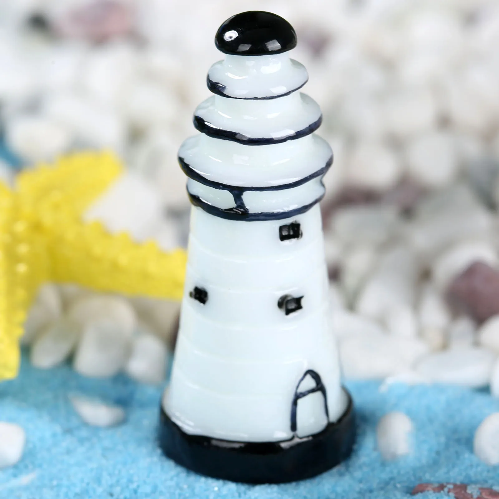 Big Lighthouse Мини искусственный пляжный стул микро Фея садовая фигурка миниатюрный/Террариум/украшение для кукольного домика орнамент DIY аксессуары - Цвет: Big Lighthouse