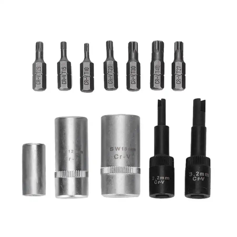 

car tools auto repair tools Air Conditioning Repair Tool Set 1/4in Valve Removers Core Tamper Proof Bits Car