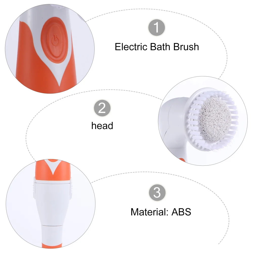 

1 Set Electric Bath Brush Waterproof Long Handle Shower Brush Back Cleaning Tool
