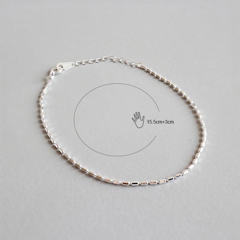 Bracelet Trustdavis,, Твердое Серебро 925 пробы, модная женская Ювелирная цепочка, 19,5 см, ножные браслеты для жены, лучшего друга, DA121 - Окраска металла: Bracelet