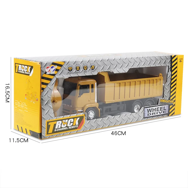 1:24 RC Cars 8 channels Engineering Truck Beach Toys Transporter For Kids Gift With Music Vehicle | Игрушки и хобби