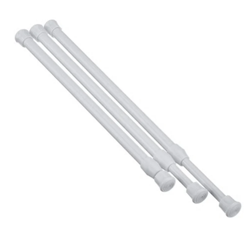 

Curtain Rail Pole Rod Telescopic Tension High Carbon Steel Extendable For Bathroom