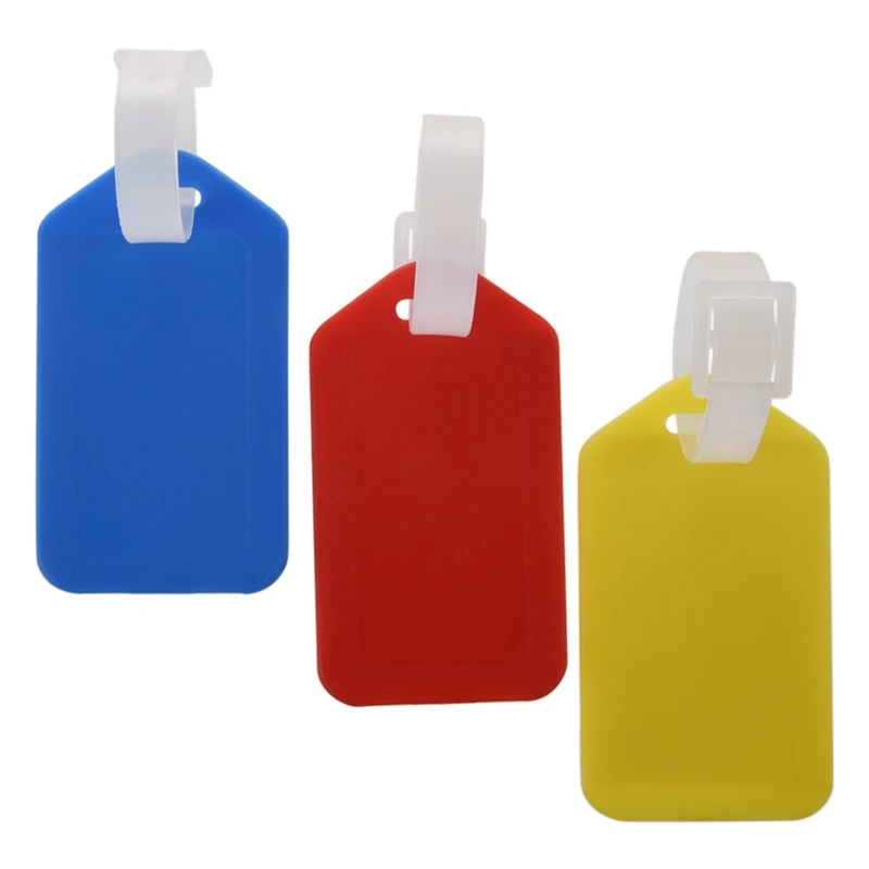 FGGS-адрес информации жесткие пластиковые сумки рюкзак багажная бирка 3 шт красный