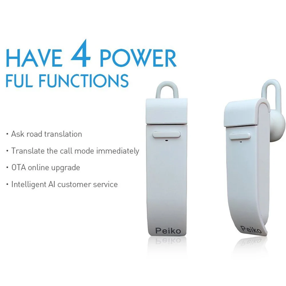 

Peikko smart wireless bluetooth headset instant translation peiko hanging ear earbud sports business headset