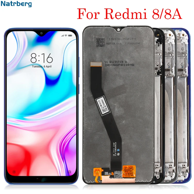 Дисплей для Xiaomi Redmi 8 ЖК-экран с рамкой дигитайзер Сенсорная Замена для Redmi 8A 8 глобальная версия Lcd
