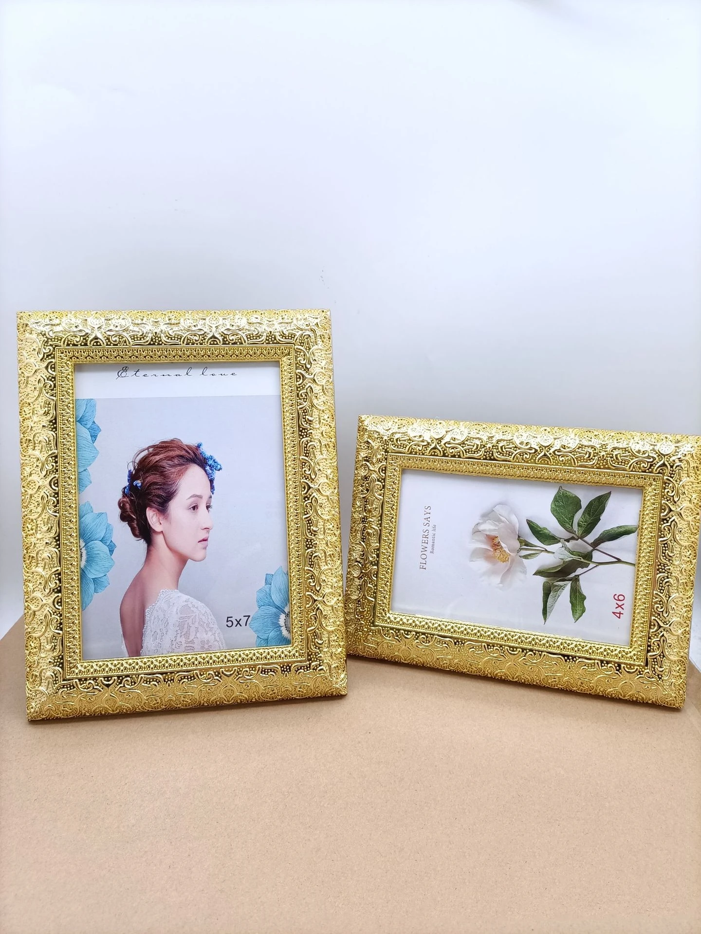 

Роскошная золотая металлическая фоторамка 6/7 дюйма, украшения для гостиной