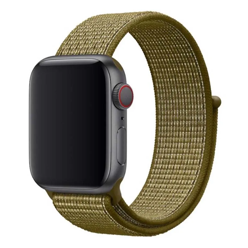 Olive Flak Для мужчин и женщин 38 мм 42 мм 40 мм 44 мм ремешок для apple watch серии 1 2 3 4 тканый нейлоновый ремешок для iWatch 4 цветной узор браслет - Цвет ремешка: Olive Flak