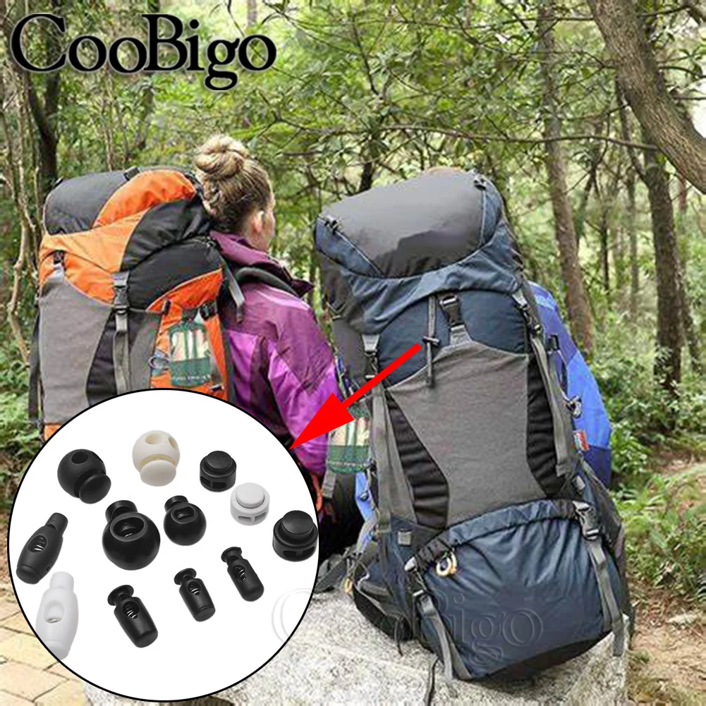 10 шт шнур замок пробкой пружина тумблер зажим Пластик черный рюкзак сделай сам на