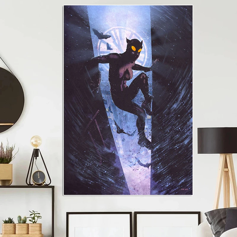 Картина на холсте Marvel Мстители Супергерой Бэтмен женщина-кошка плакаты и принты