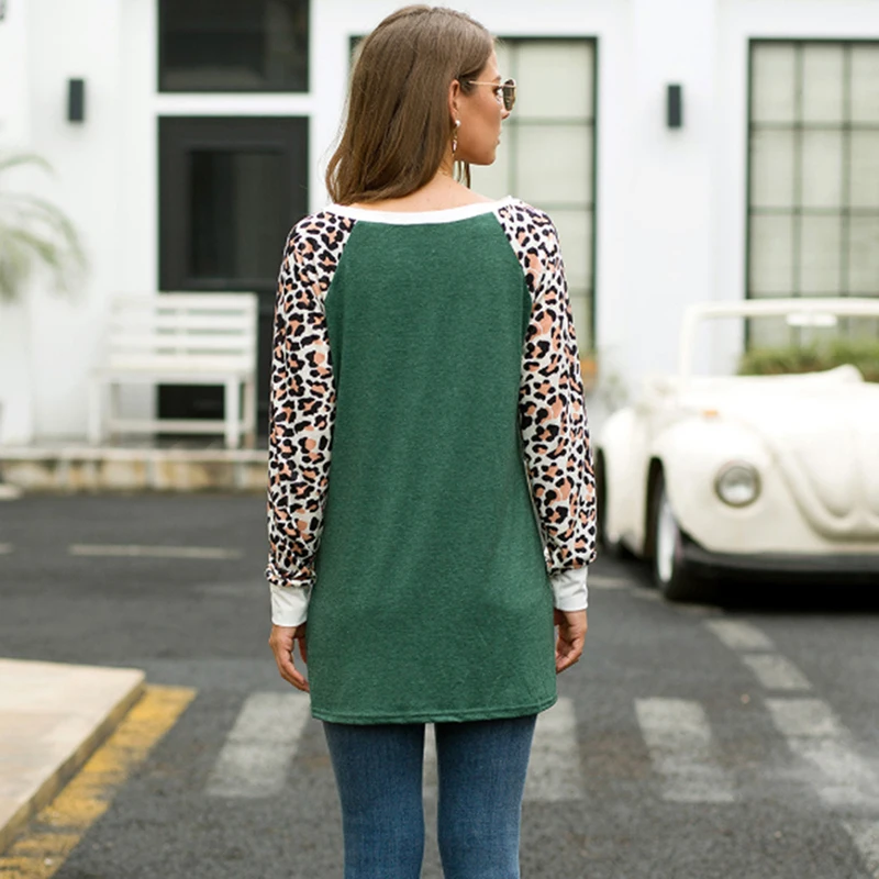 Повседневная Женская футболка с круглым вырезом новая осенне-зимняя модная