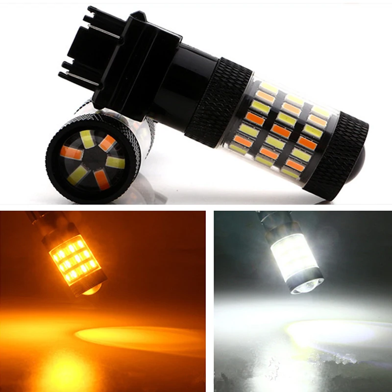 2 шт. автомобиля 1157 BAY15D T25 3157 7443 T20 Led 3014 60 SMD авто светодиодные лампы указатели