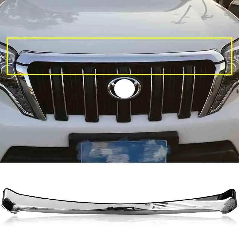 Для Toyota Land Cruiser Prado FJ150 2014 2017 ABS хромированный передний колпачок TrimDecorative полоски