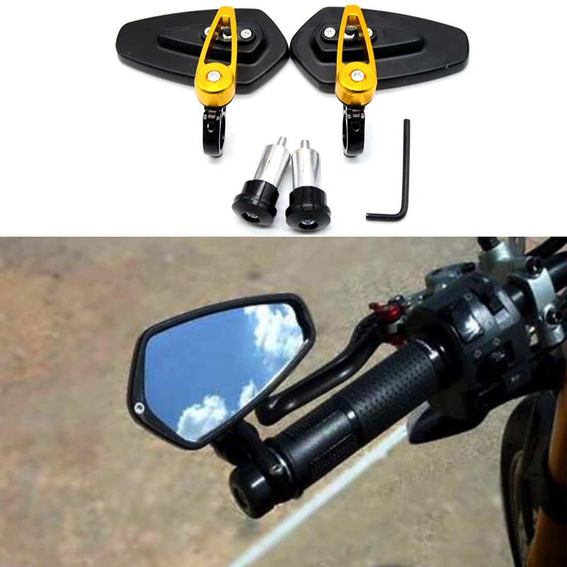 Мотоциклетное зеркало заднего вида 22 мм для YAMAHA YZF R1 R3 R6 R25 MT07 MT09 KAWASAKI Z800 KTM Ducati BMW