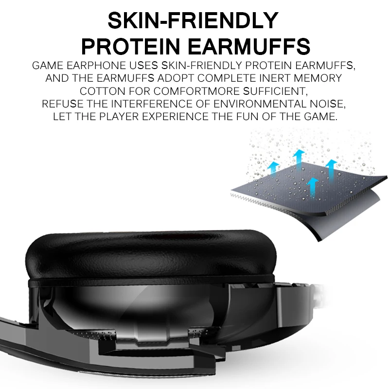 Игровая гарнитура для ПК с микрофоном и гибким PUBG 7 1 наушники объемным звуком Xbox