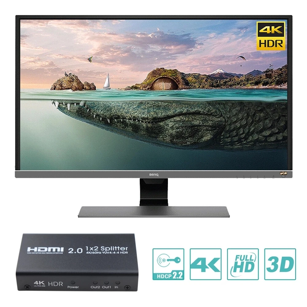 Разветвитель HDMI 2 0 выхода 4K @ 60 Гц YUV 4:4:4 HDR смарт разветвитель 1 в HDCP переключатель