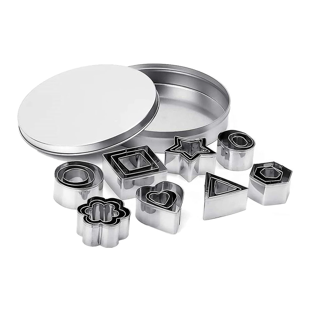 

Stainless Steel Cookie Mold Vintage Plaque Frame Cookie Cutter Set Plastic Biscuit Mould Cake Decor Tools Various Shapes 24CS