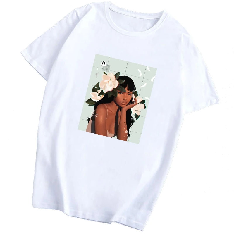 Цветок Vogue для женщин сексуальная Camiseta Mujer Эстетическая одежда футболка Ulzzang Harajuku