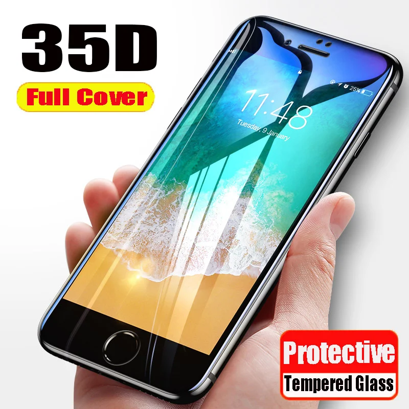 150D полное покрытие закаленное стекло для IPhone 7 8 6 6s X Защитное XR XS Max Plus экрана |