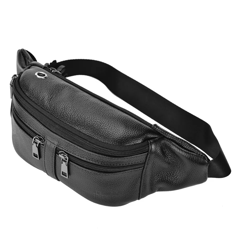 

Leather Men's Messenger Bag Multifunctional Sports Running Mobile Phone Pocket Cash Register Large Capacity New Leisure Bag
