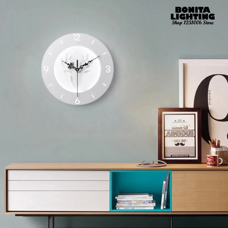 Прикроватный фон для телевизора настенный светильник часы Новая креативная