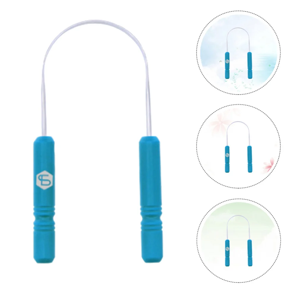 

1 Set 3Pcs Stainless Steel Tongue Cleaners ABS Handle Tongue Scrapers (Blue)