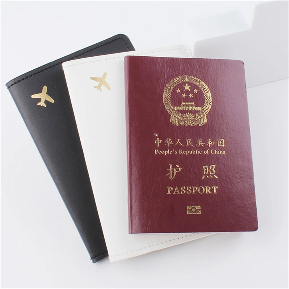 Обложка для паспорта с рисунком самолета защитная дорожная из искусственной