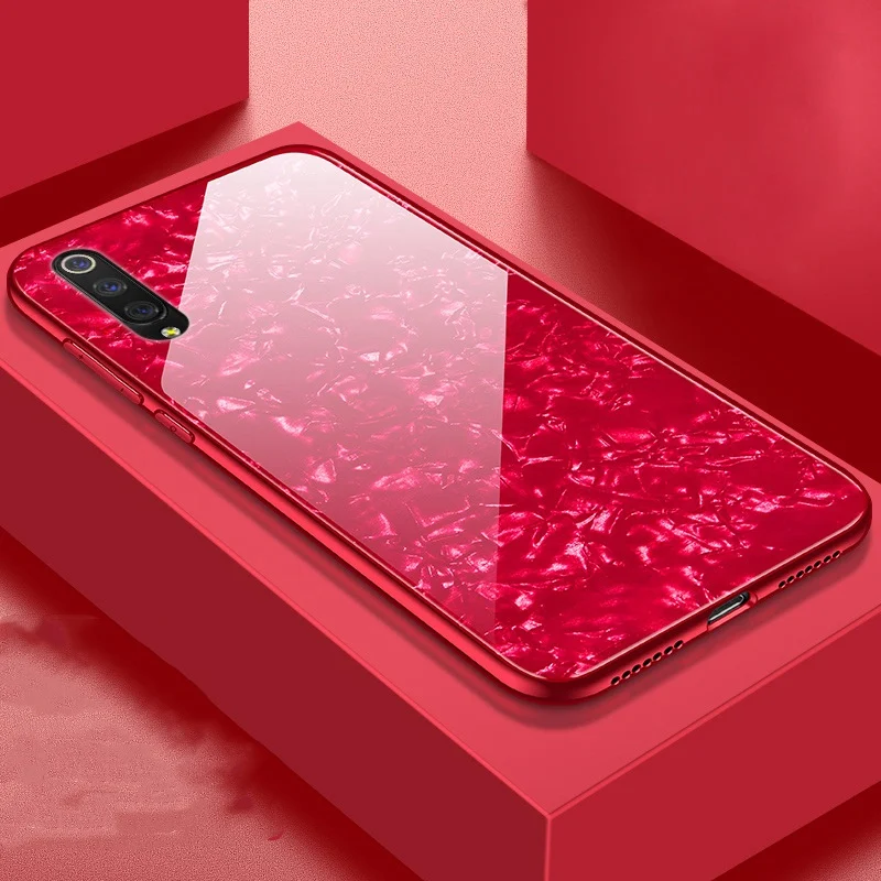 Блестящий чехол из закаленного стекла для Xiaomi mi 9T Pro 9 se 6 8 Lite Жесткий Чехол