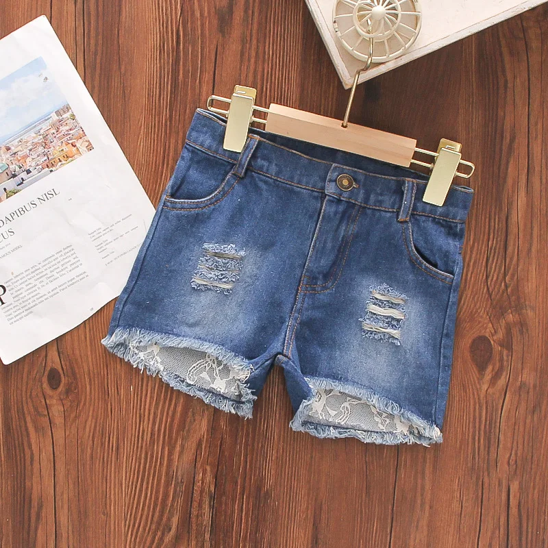 

Girls' Denim Shorts Children's Clothing For Girls Casual Shorts Hole All-match Pants