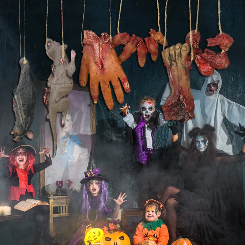 1P ужас подвесной реквизит поддельные мёртвые мыши летучая мышь сломанные руки