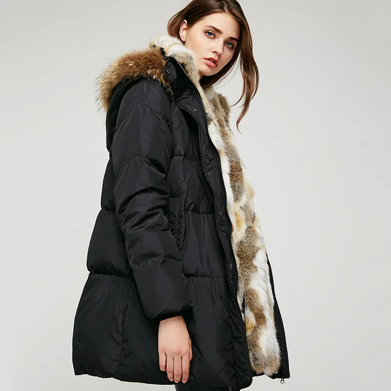 2019 женская утепленная куртка с капюшоном и большим карманом зимняя теплая со