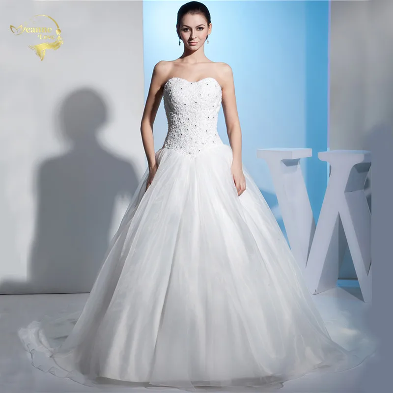 Жанна Любовь Линии королевской свадьбы платья 2020 органза кружева аппликация