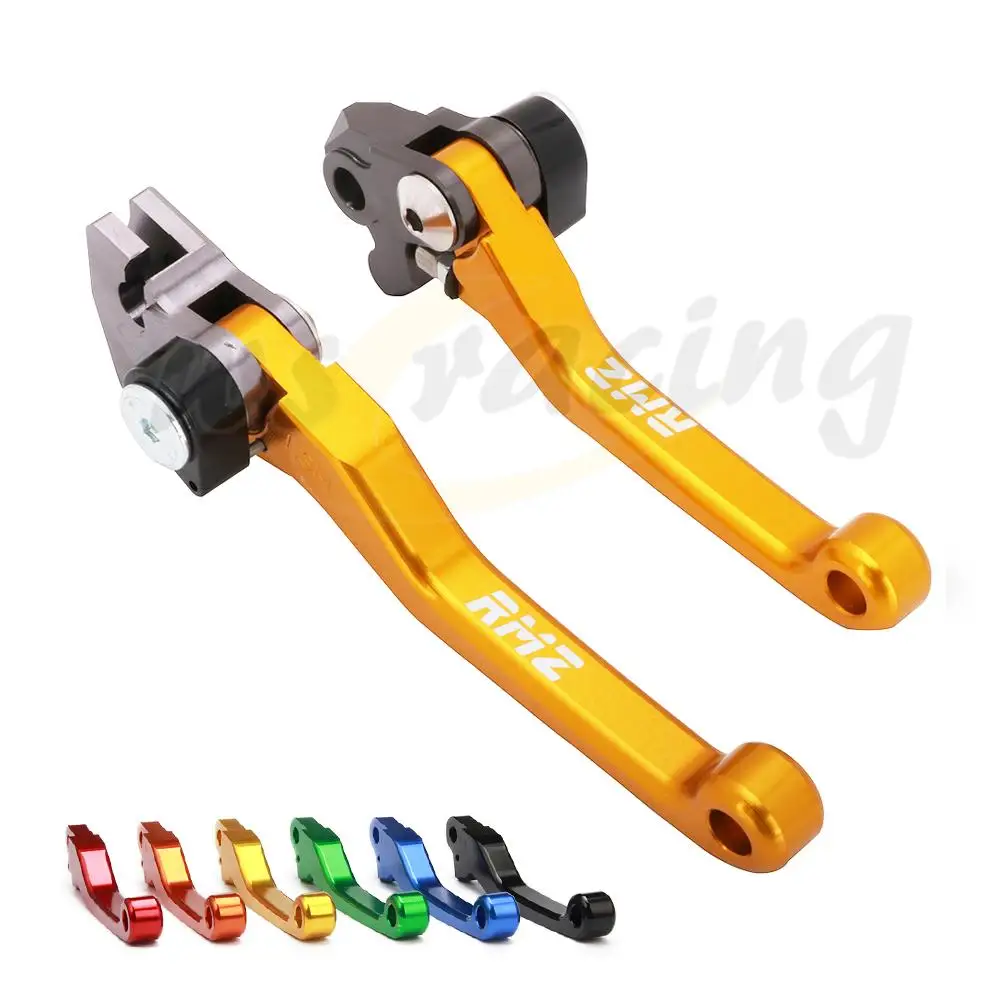 ЧПУ Алюминиевый Золотой левый правый Тормозной рычаг сцепления для Suzuki RMZ 250 2004