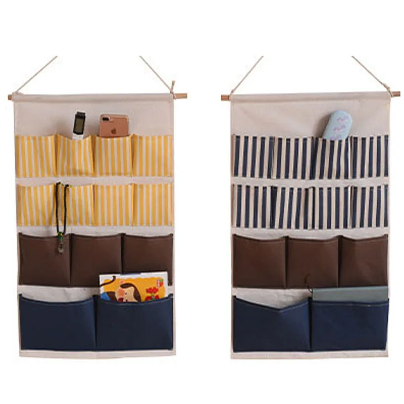 Настенный дверной подвесной шкаф для хранения 13 карманов сумка-Органайзер узор