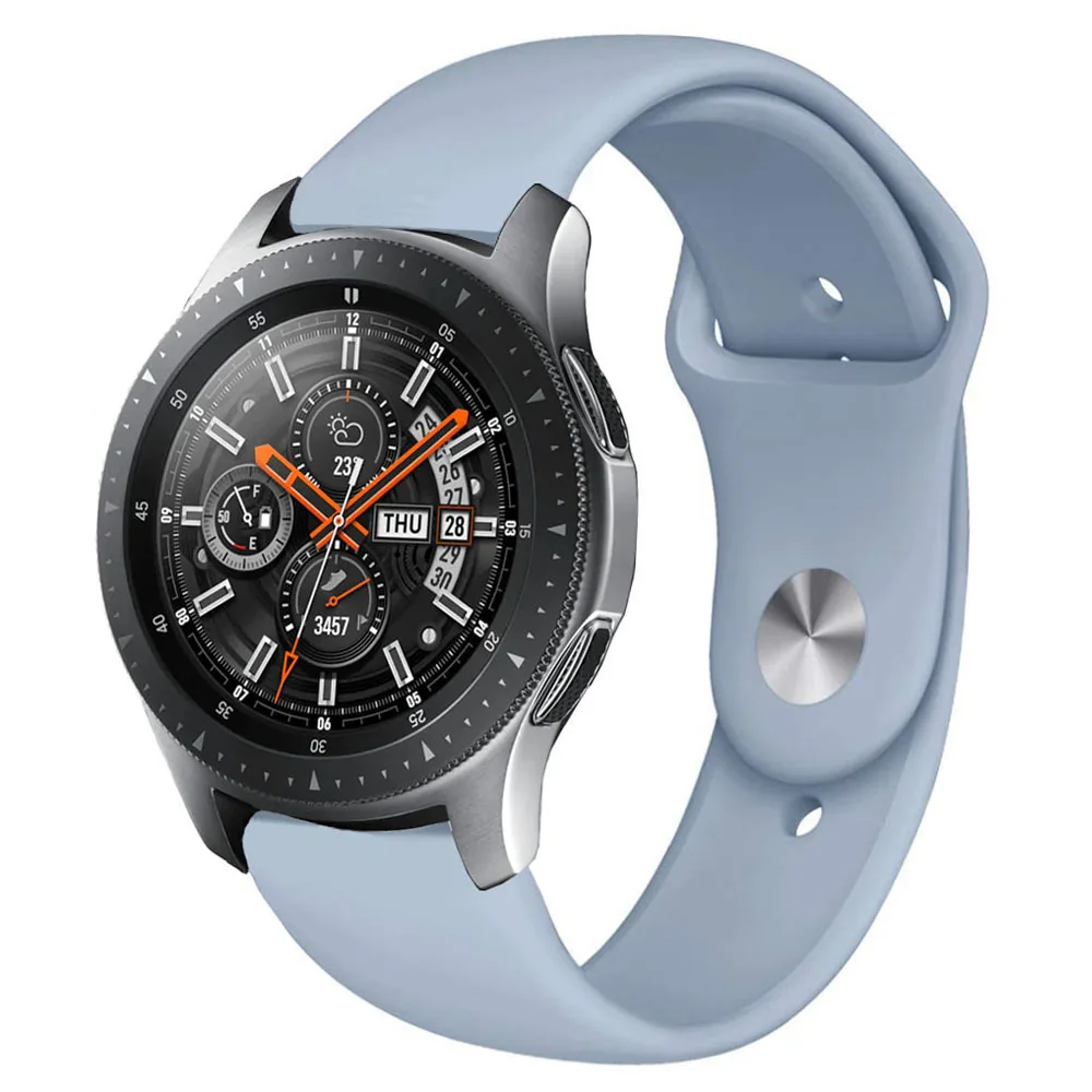 22 мм 20 ремешок для Galaxy Watch 42 46 Samsung S3 Gear Frontier Браслет спортивный силиконовый Huawei