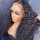 Парик Wigirl из натуральных бразильских кудрявых волос, 13x4, 26, 28, 30 дюймов, 4x4, крупные волны, длинный фронтальный парик для чернокожих женщин